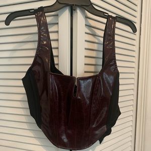 Disturbia corset dark red